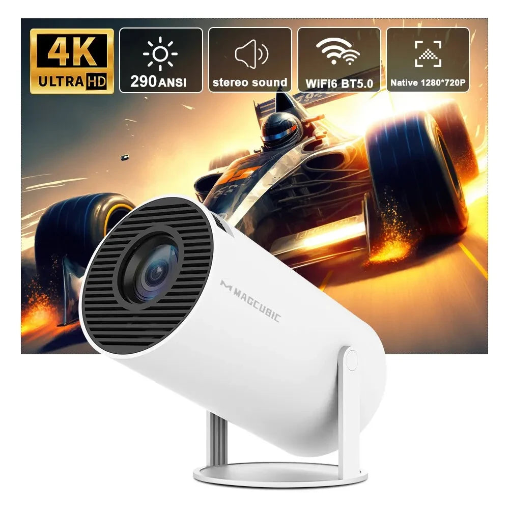 Projector HY300 Pro 4K Dual Wifi6 290ANSI BT5.0 1080P 1280*720P Home Cinema Outdoor Projetor