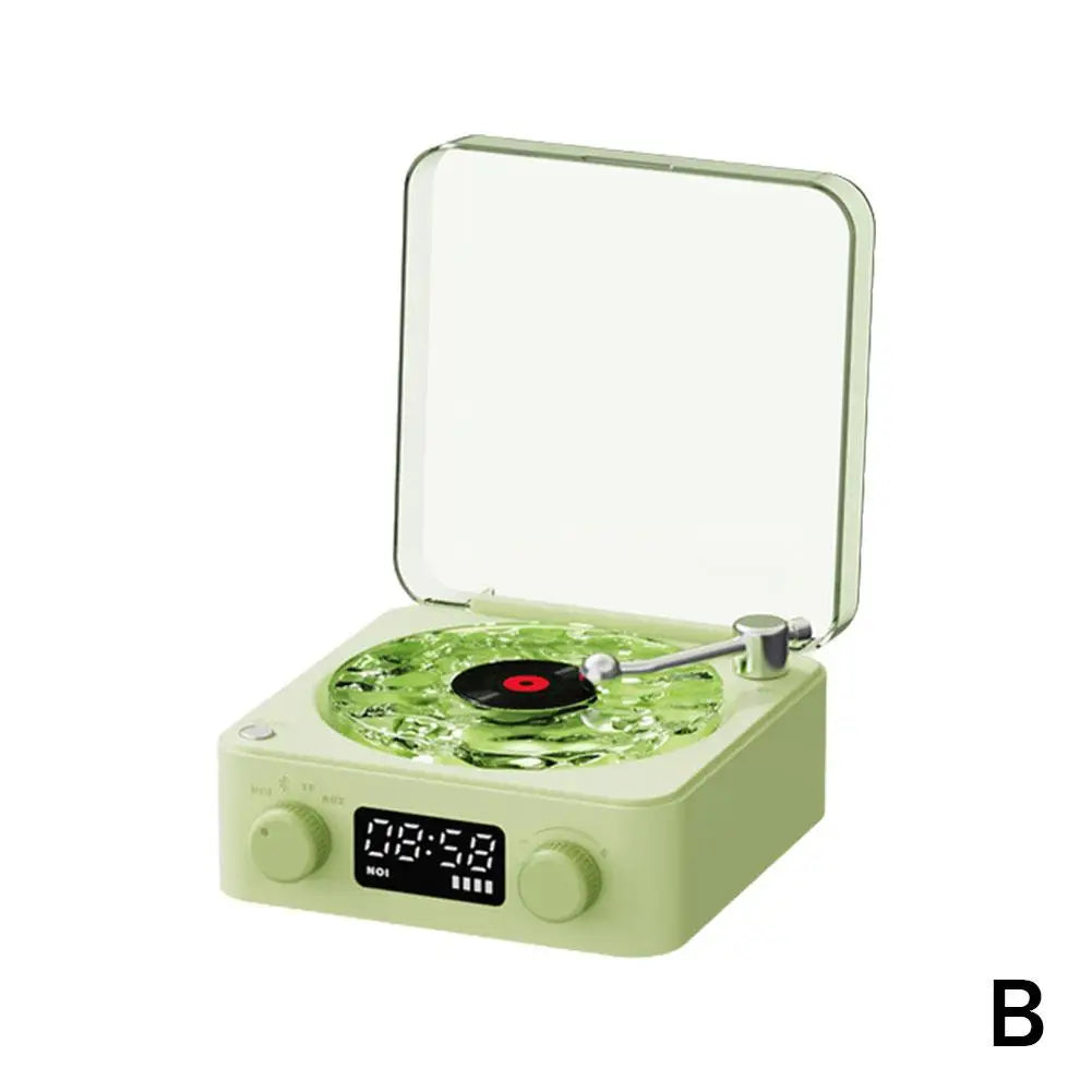 Wireless Portable the Vinyl Player Mini Portable Retro Sleep Aid Speakers Adjustable RGB Lights for Bedroom Office