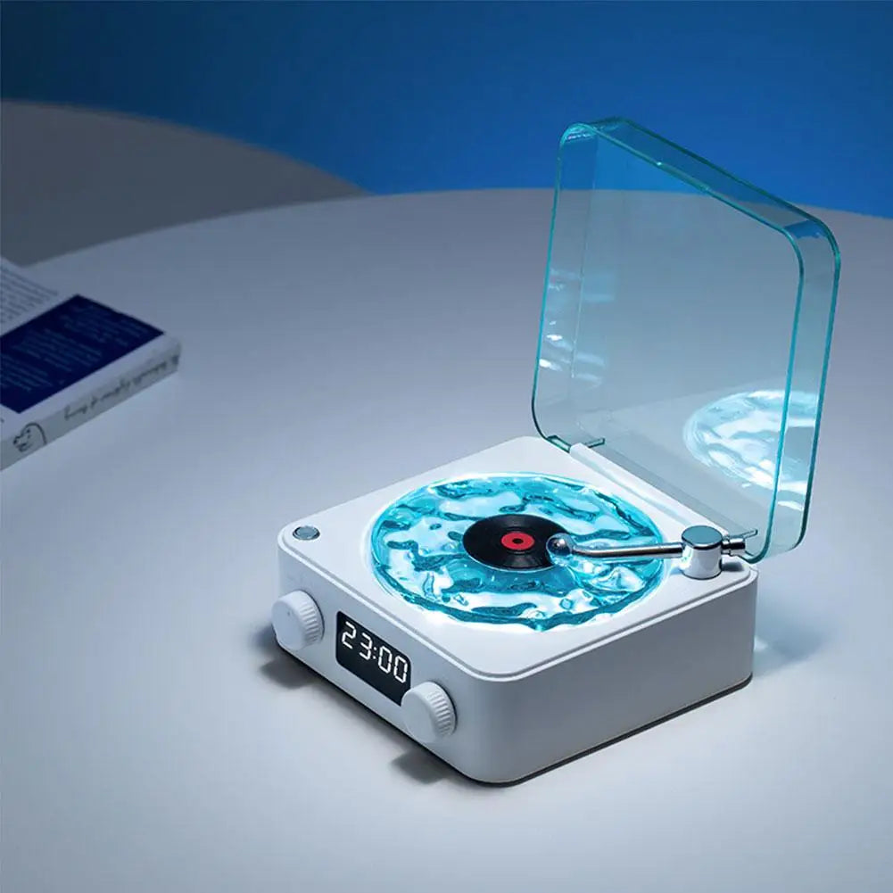 Wireless Portable the Vinyl Player Mini Portable Retro Sleep Aid Speakers Adjustable RGB Lights for Bedroom Office
