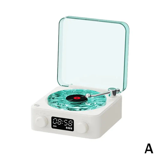 Wireless Portable the Vinyl Player Mini Portable Retro Sleep Aid Speakers Adjustable RGB Lights for Bedroom Office